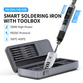 FNIRSI® HS - 02 Intelligent Soldering Iron with Portable Soldering Toolbox - FNIRSI