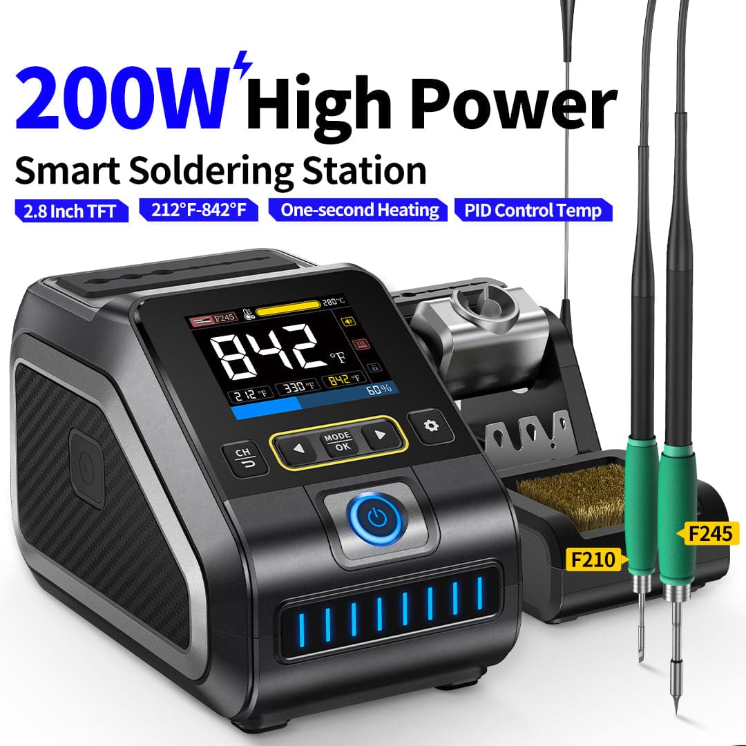 FNIRSI® DWS-200 Kit de Estación de Soldadura de Calentamiento Rápido de 200W