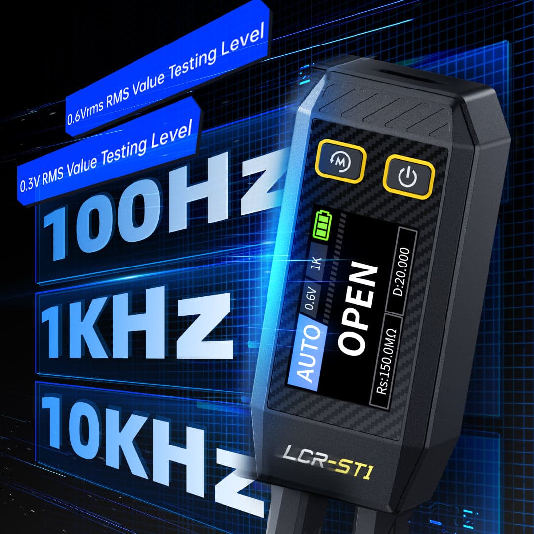 FNIRSI® LCR-ST1 Mini Smart Digital Tweezer LCR SMD ESR Tester