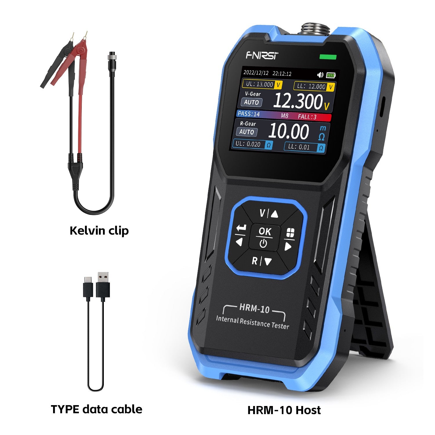 FNIRSI® HRM-10 Batteriespannungs-Innenwiderstandstester