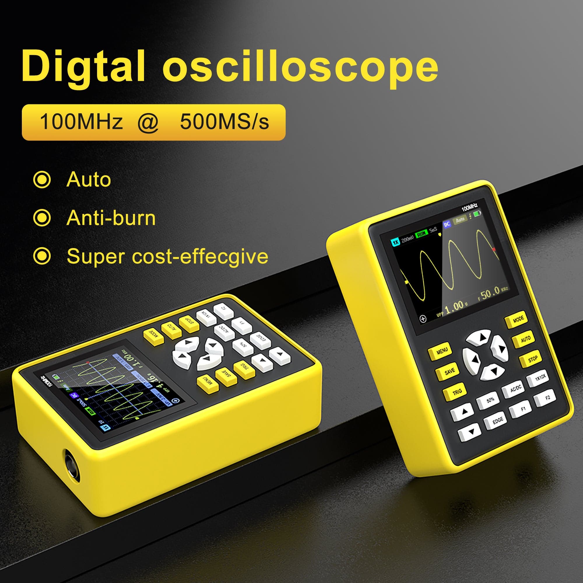 FNIRSI® 5012H 100MHz 500MS/s Digital Handheld Pocket Oscilloscope