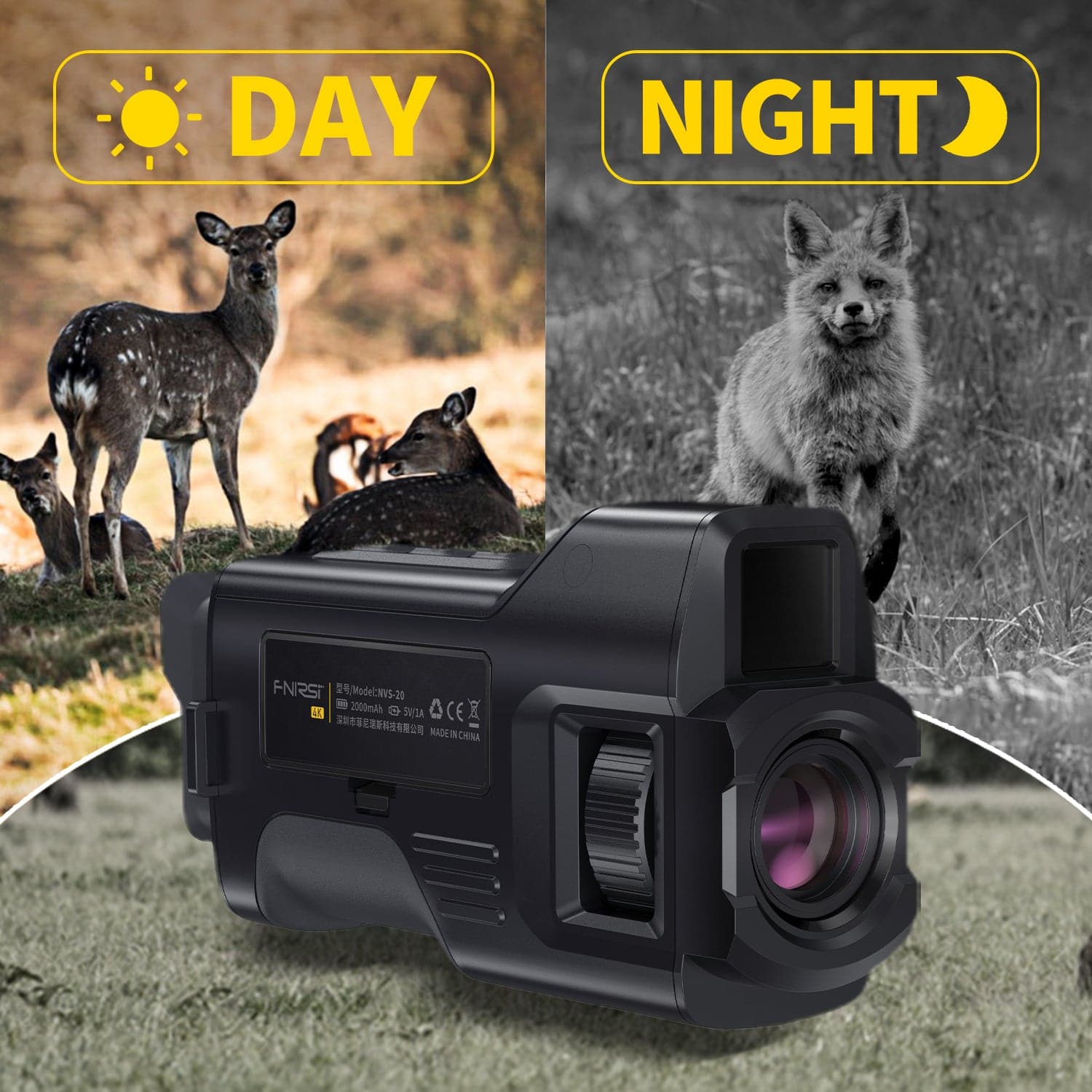 FNIRSI® NVS-20 4K HD Monokular Nachtsichtgerät Infrarot 6x Digitalzoom
