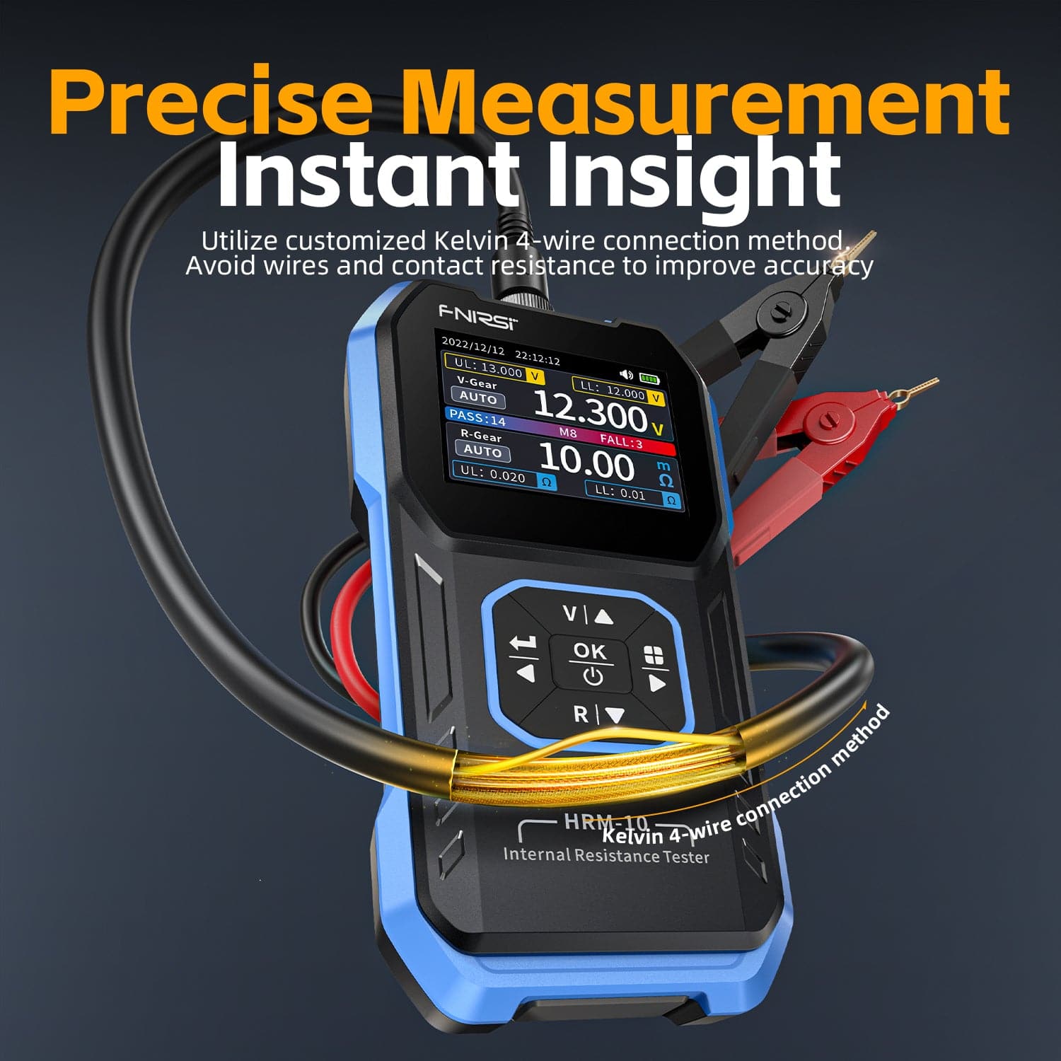 FNIRSI® HRM-10 Batteriespannungs-Innenwiderstandstester