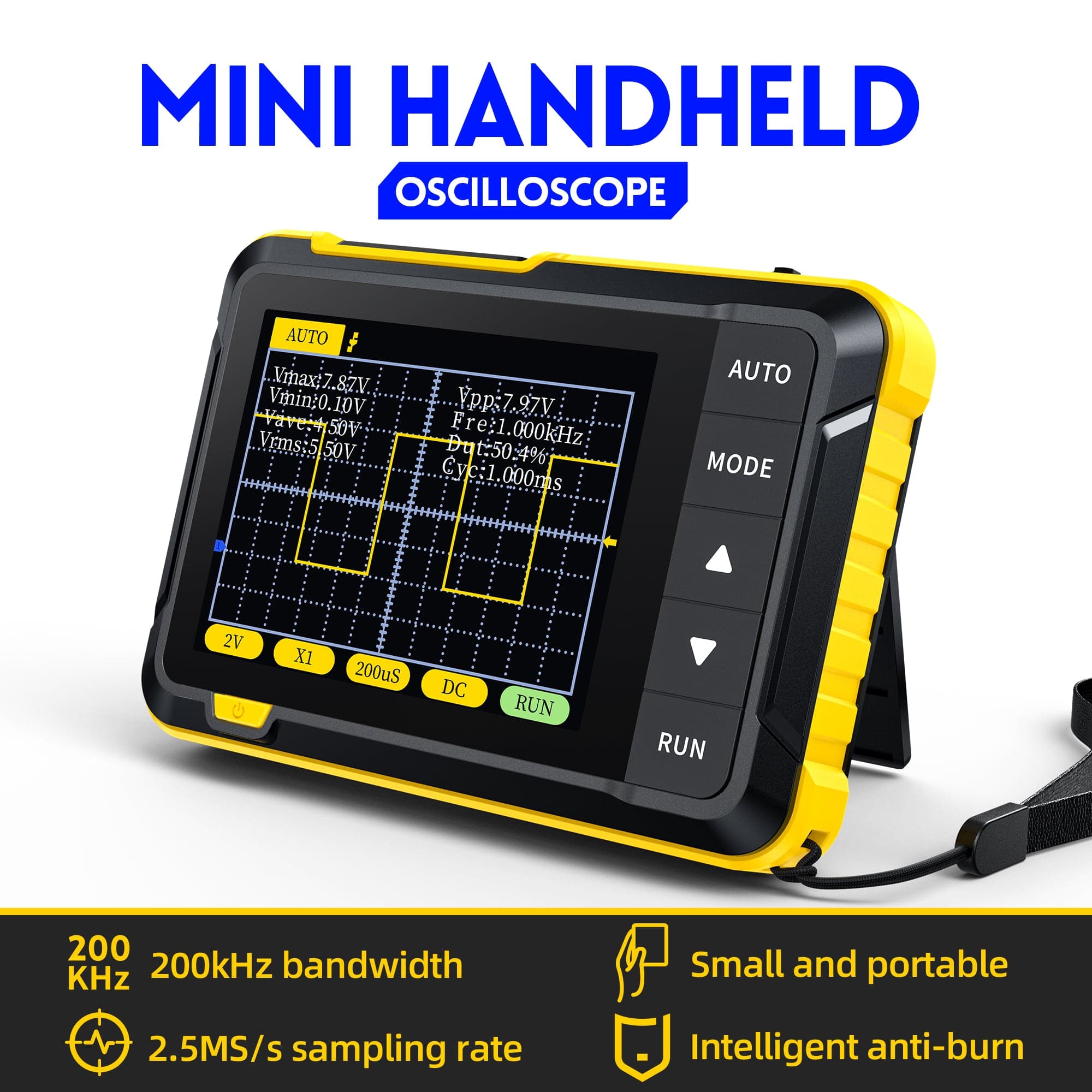 FNIRSI® DSO-152 200KHz 2.5MS/s Mini Pocket Handheld Digital DSO Oszilloskop