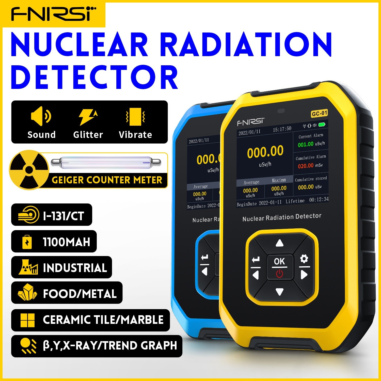 Rivelatore di radiazioni nucleari FNIRSI® GC-01