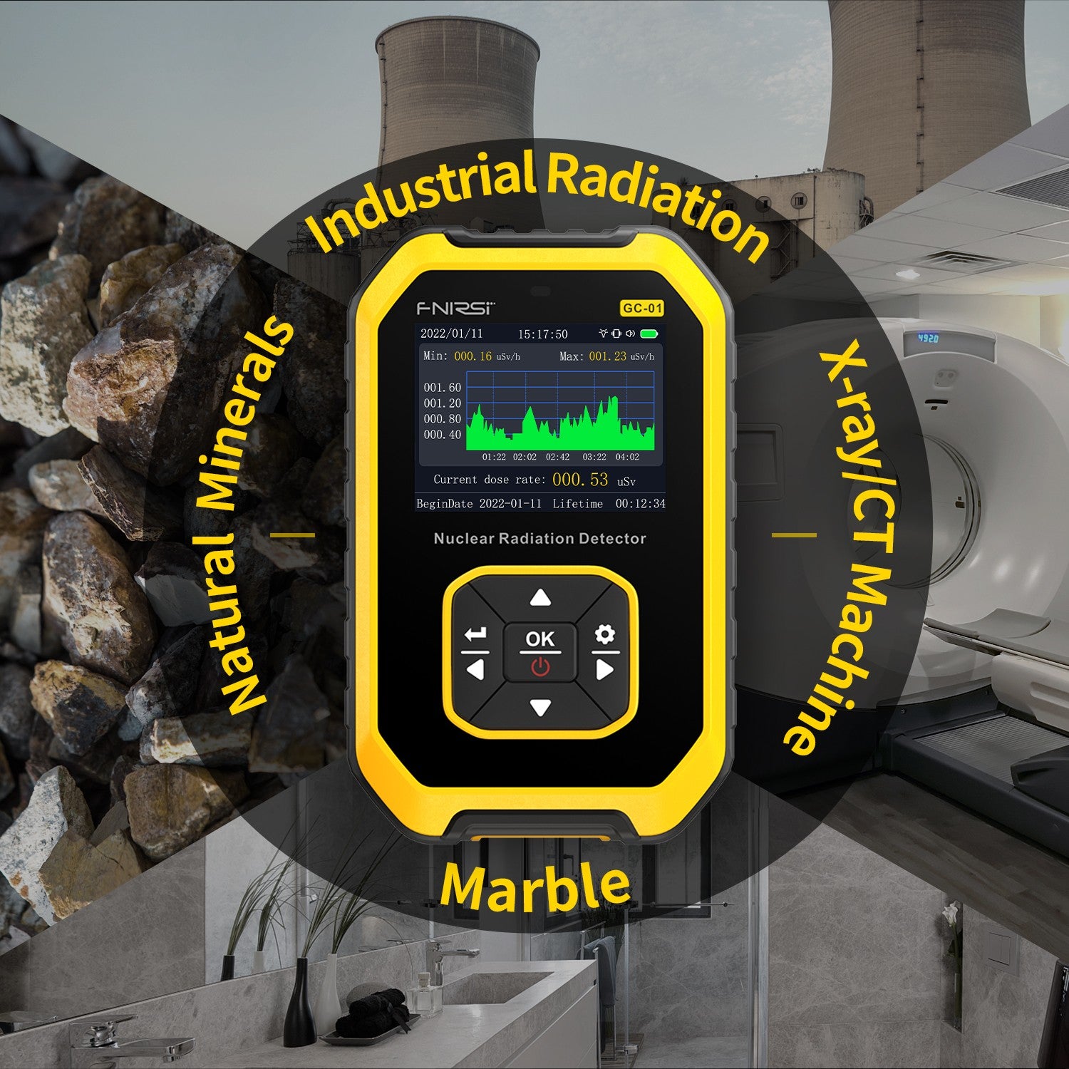 Rivelatore di radiazioni nucleari FNIRSI® GC-01