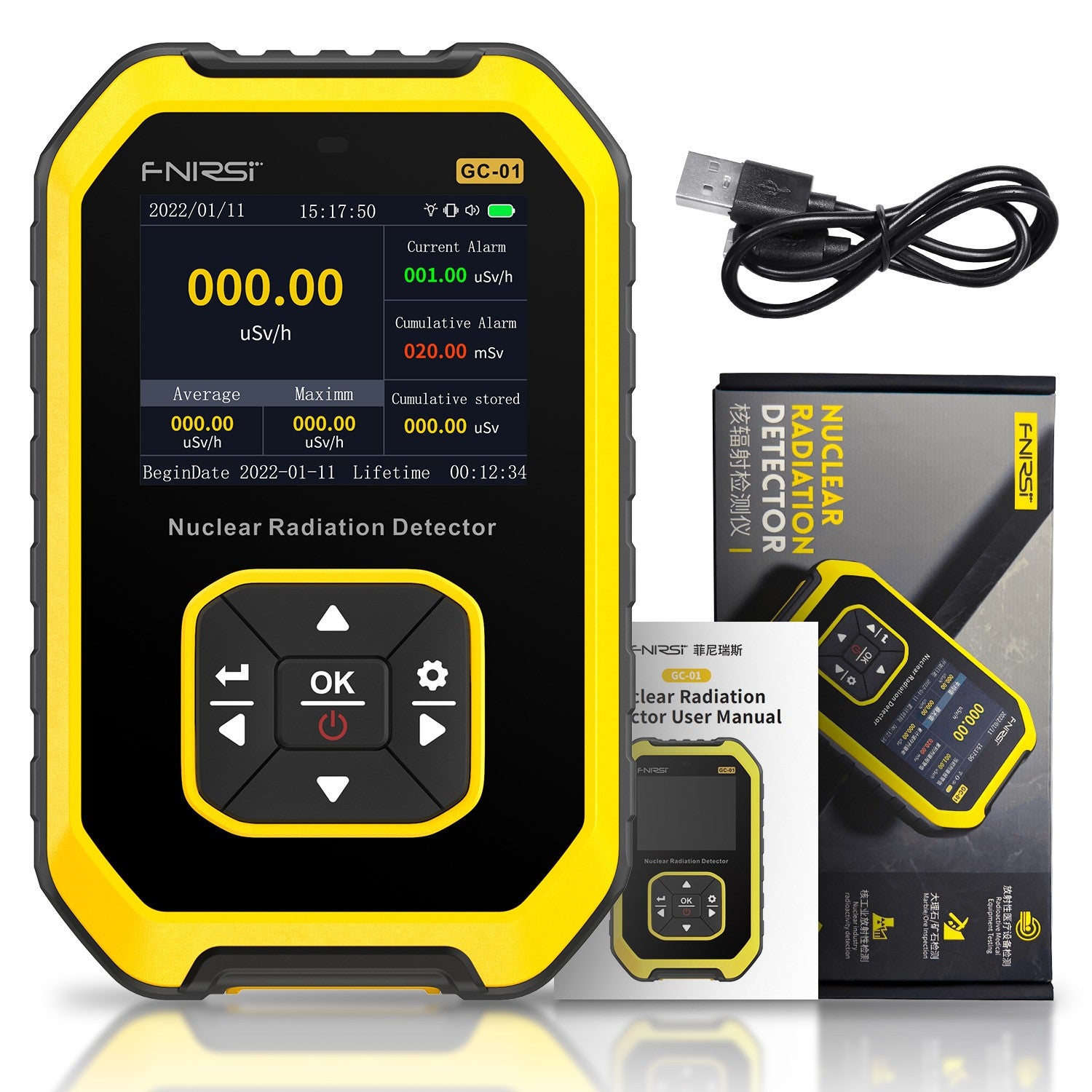 Rivelatore di radiazioni nucleari FNIRSI® GC-01
