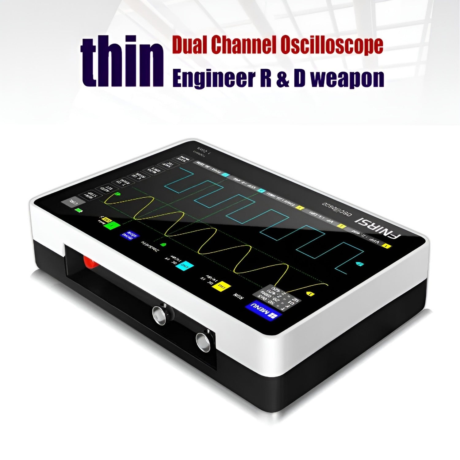 Osciloscopio FNIRSI® 1013D Tablet de Doble Canal 100MHz 1GS/s con Panel Táctil