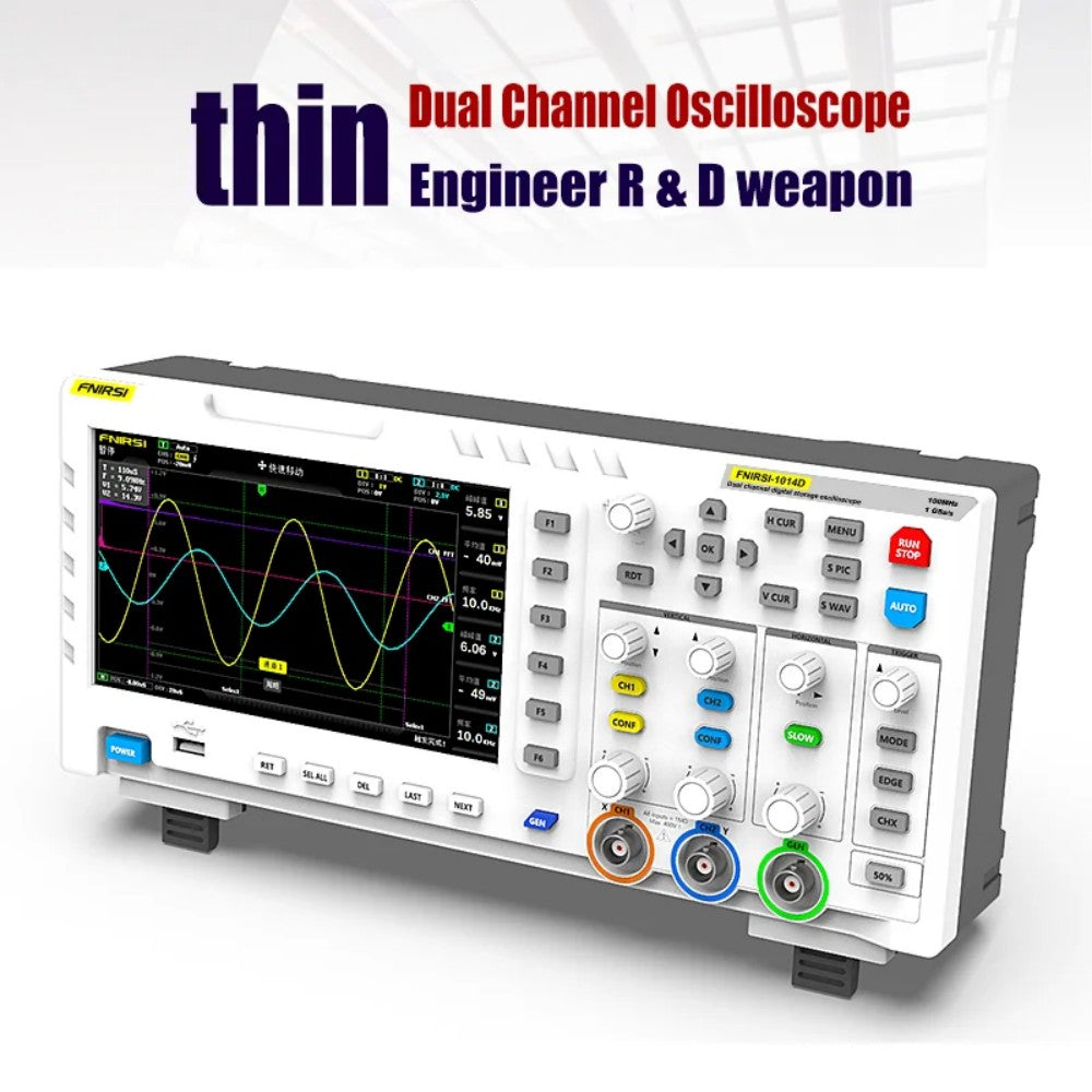 FNIRSI® 1014D 2-IN-1 Dual-Channel 100MHz 1GS/s Digitaloszilloskop Signalgenerator