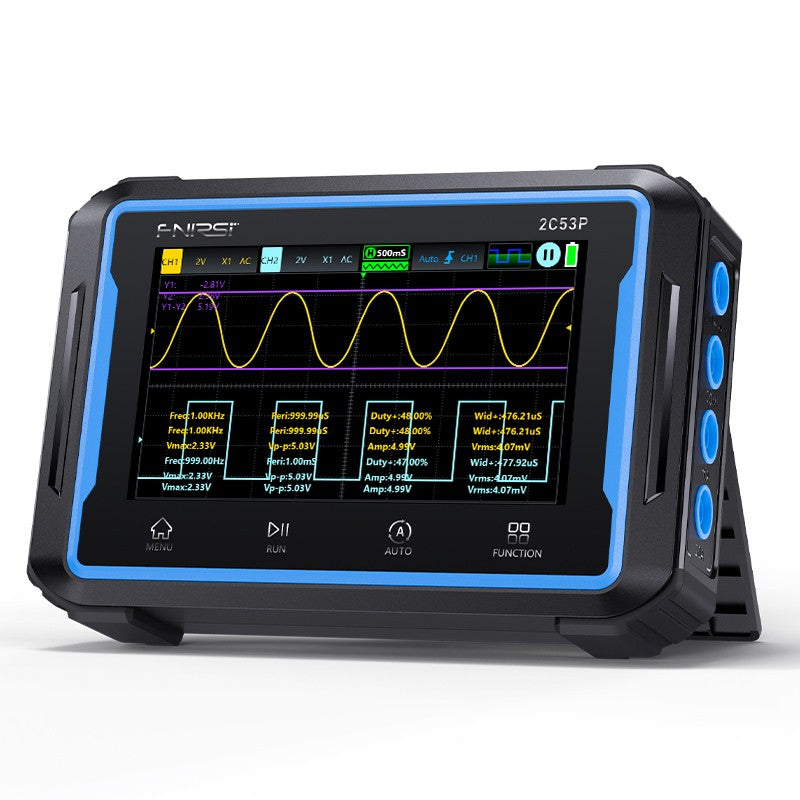 FNIRSI® 2C53P 3in1 Dual Channel Tablet Oscilloscope Multimeter Function Generator