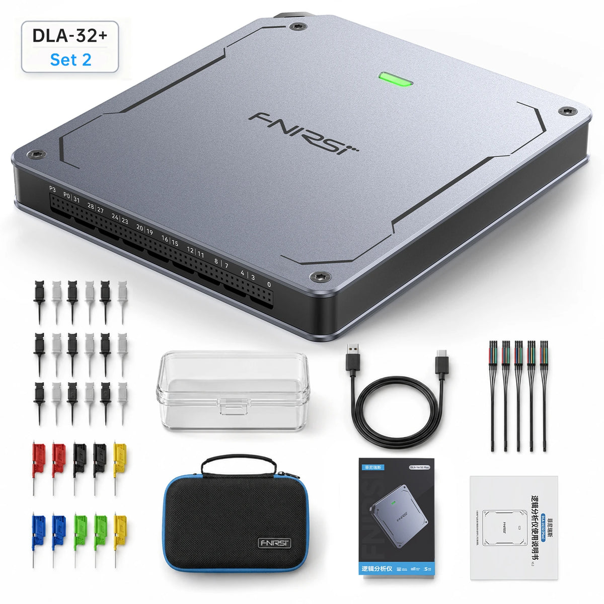 FNIRSI® DLA-16 Plus / DLA-32 Plus Logic Analyzer, USB 3.0, 4Gbit