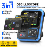 FNIRSI® DSO-TC3 3-en-1 Osciloscopios Digitales Portátiles 500KHz 10MS/s Generador de Señales Probador de Transistores