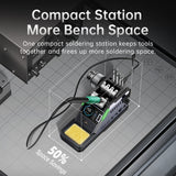 FNIRSI® DWS-P2 100W Portable Soldering Station, 18650 Battery, 212℉~842℉