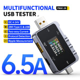 FNIRSI® FNAC-28 2-IN-1 Typ-C USB Tester Digitalvoltmeter Amperemeter Powerbank Ladegerät Messgerät