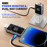 FNIRSI® FNAC-28 2-IN-1 Typ-C USB Tester Digitalvoltmeter Amperemeter Powerbank Ladegerät Messgerät