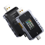 FNIRSI® FNAC-28 2-IN-1 Typ-C USB Tester Digitalvoltmeter Amperemeter Powerbank Ladegerät Messgerät