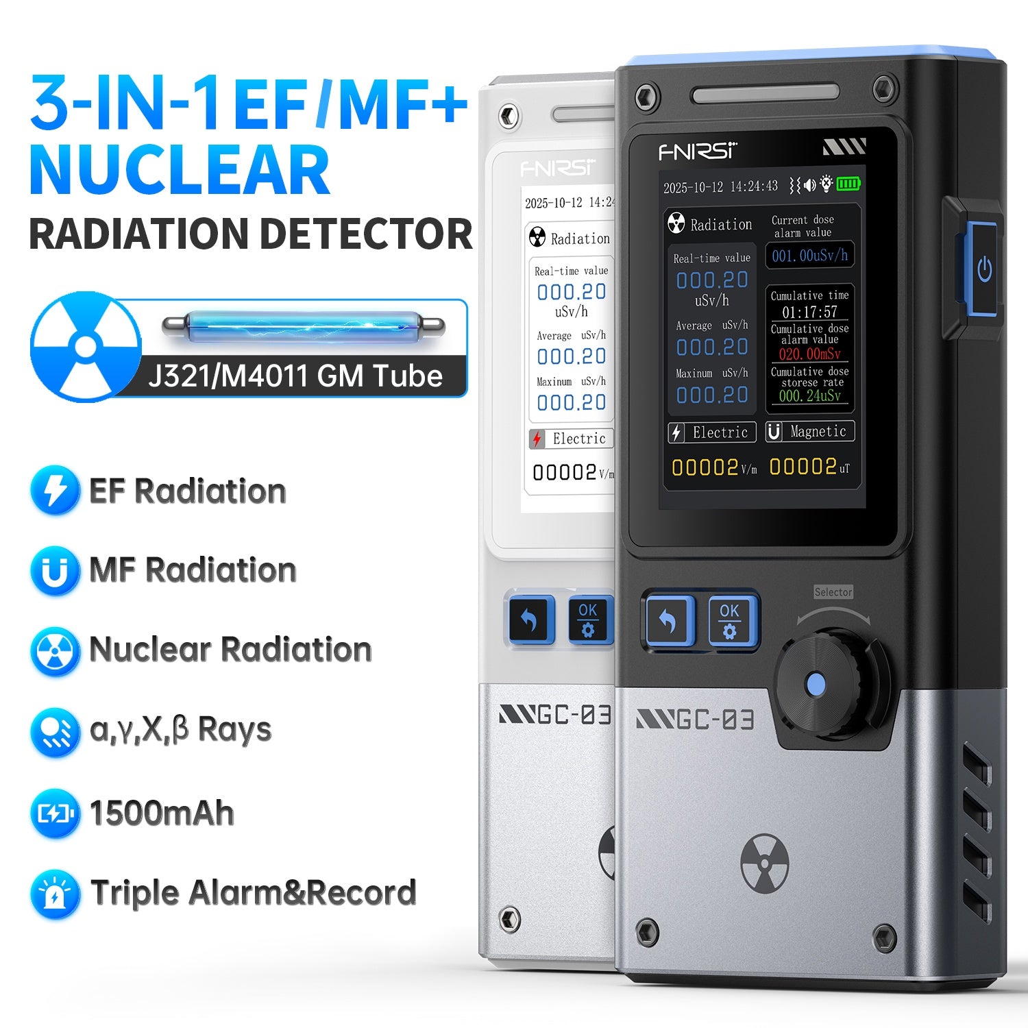 FNIRSI® GC-03 Multifunctional Radiation Detector