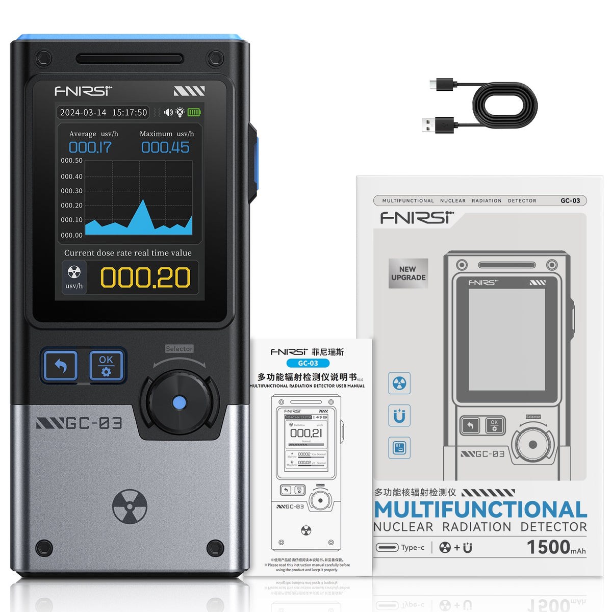 FNIRSI® GC-03 Multifunctional Radiation Detector