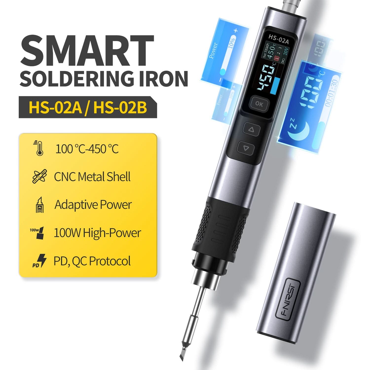 FNIRSI HS-02 Intelligent Soldering Iron Main