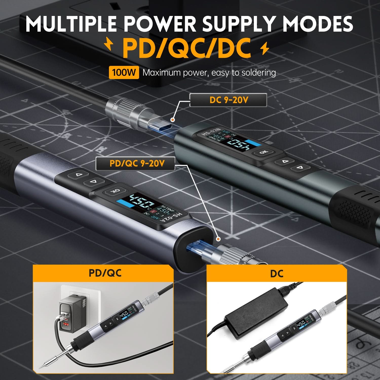 FNIRSI HS-02 Intelligent Soldering Iron P1