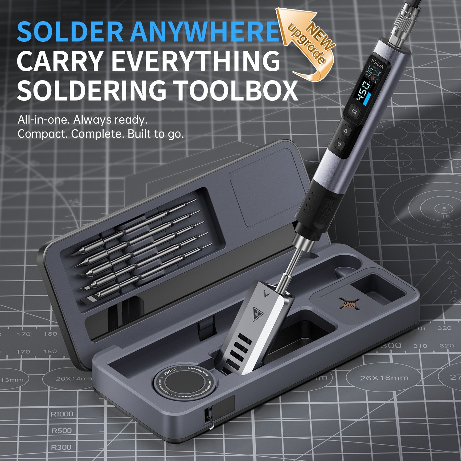 FNIRSI HS-02 Intelligent Soldering Iron Portable Soldering Toolbox