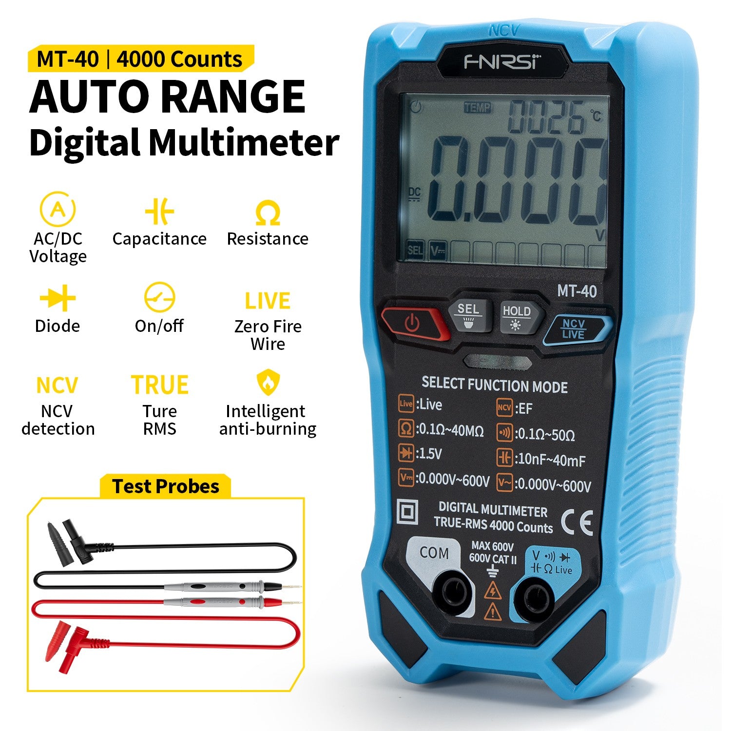 FNIRSI® MT-40 Smart Digitalmultimeter
