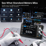 FNIRSI® TMP-610S 3-in-1 Digital Multimeter DSO DDS Generator 60,000 Counts TRMS Bluetooth App Sync