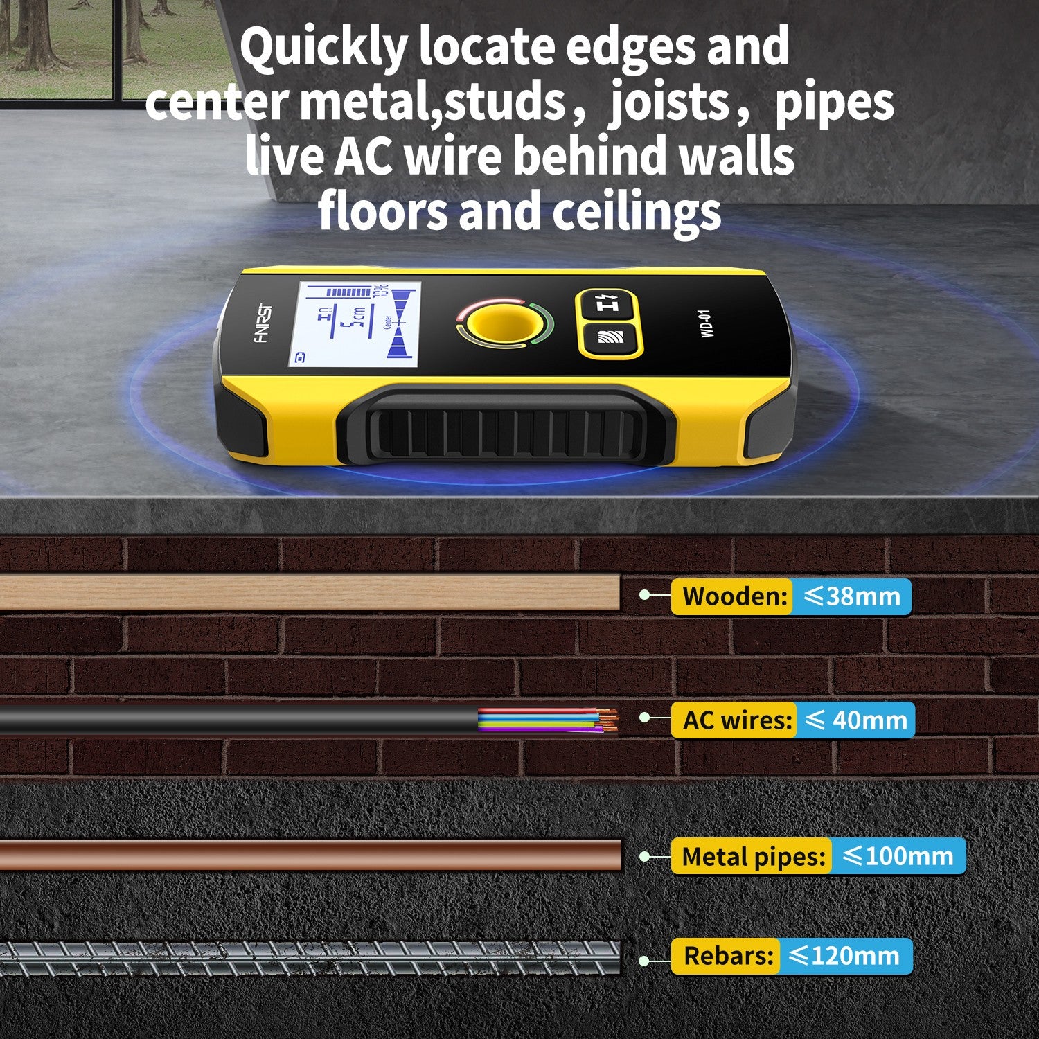 FNIRSI® WD-01 Wall Detector Scanner