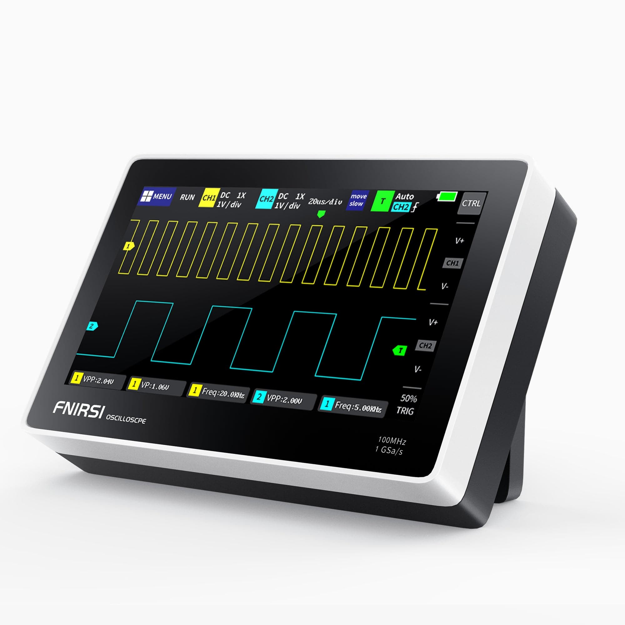FNIRSI® 1013D Tablet Dual Channel 100MHz 1GS/s Touchable Panel Oscilloscope - FNIRSI