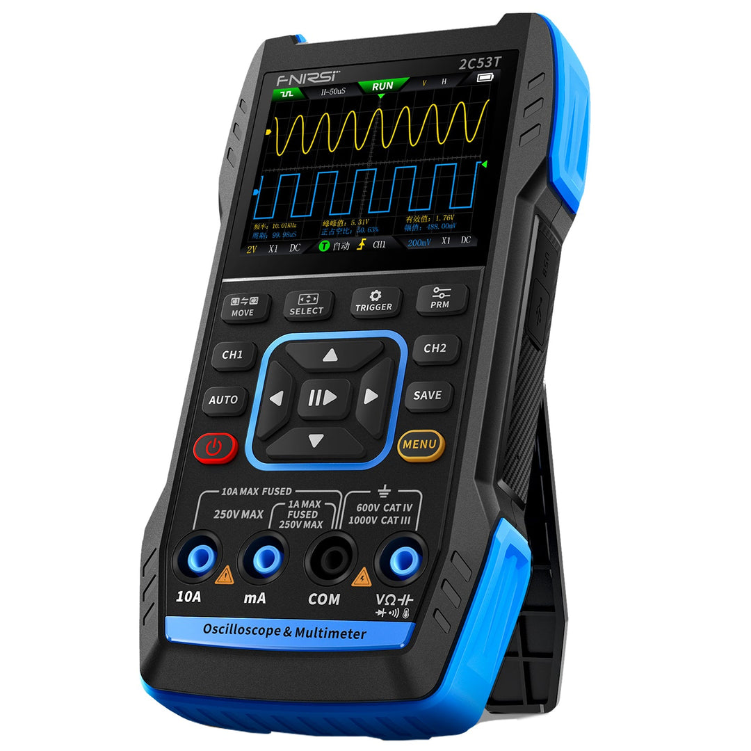 FNIRSI 2C53P Oszilloskop, Signalgenerator und Multimeter 3-in-1, 2 Kanäle, 50 MHz FNIRSI 2C53P Oszilloskop, Signalgenerator und Multimeter 3-in-1, 2 Kanäle, 50 MHz