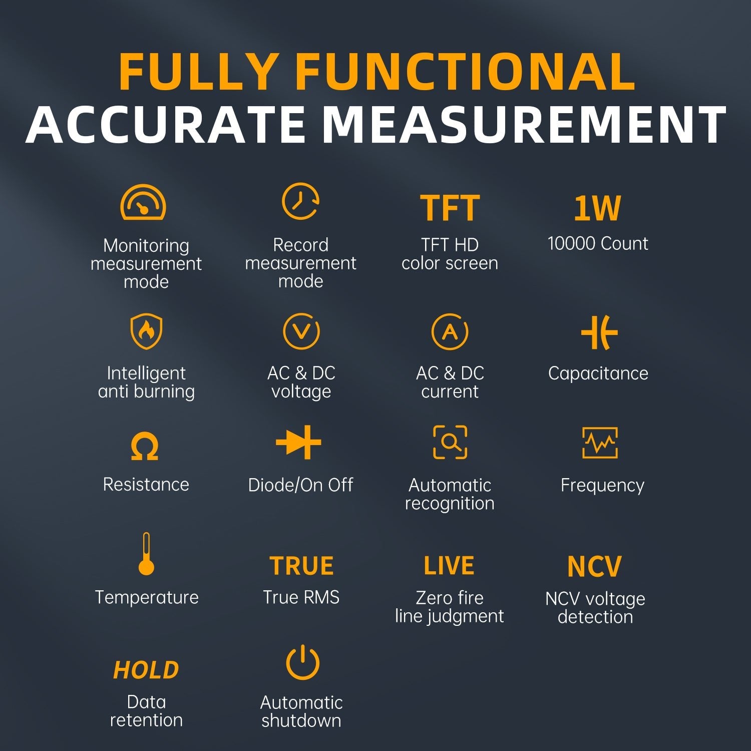 True Rms Multimeter Meter FNIRSI DMT-99 10,000-Count True RMS Digital Multimeter