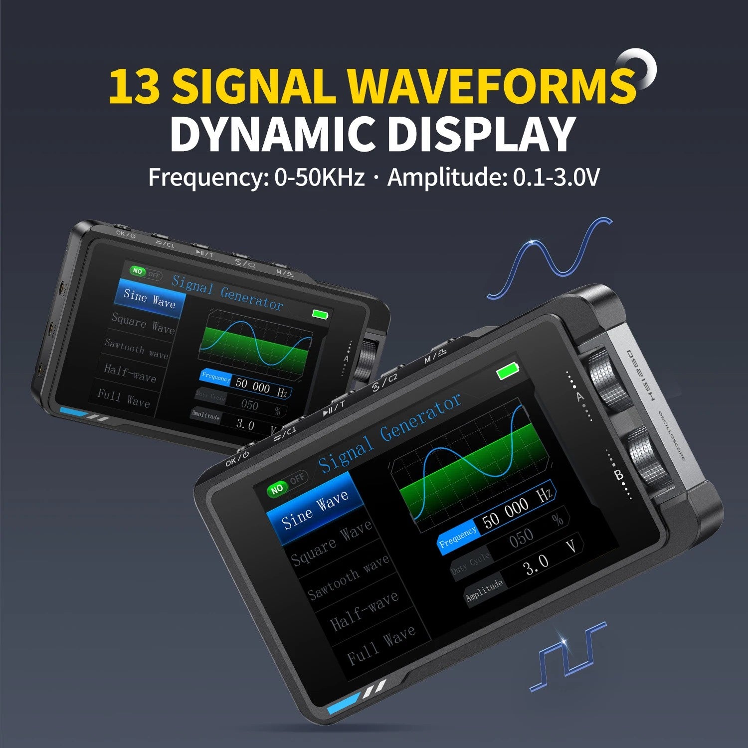 FNIRSI® DS215H 2 - IN - 1 50MHz 250MS/s Dual Channel Digital Oscilloscope DDS Function Singal Generator - FNIRSI