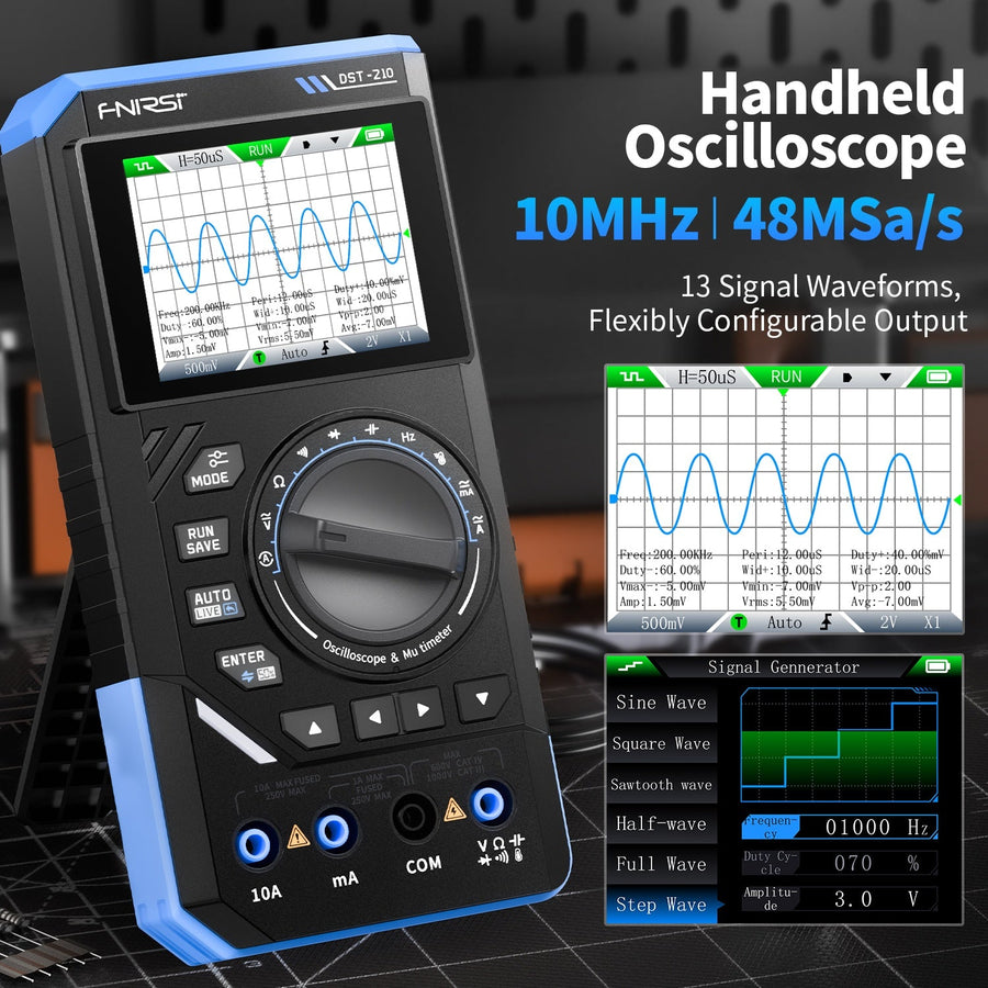 FNIRSI DST-210 Multimeter Oscilloscope Signal Generator - Syariftama