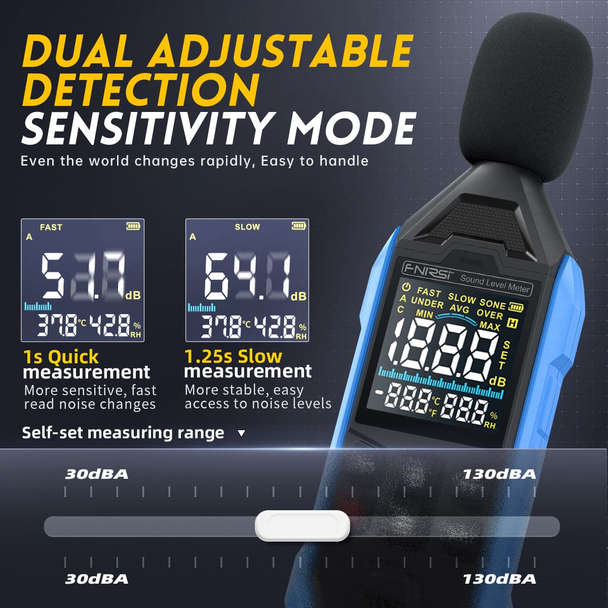 FNIRSI® FDM01 High - precision Digital Noise Decibel Meter - FNIRSI