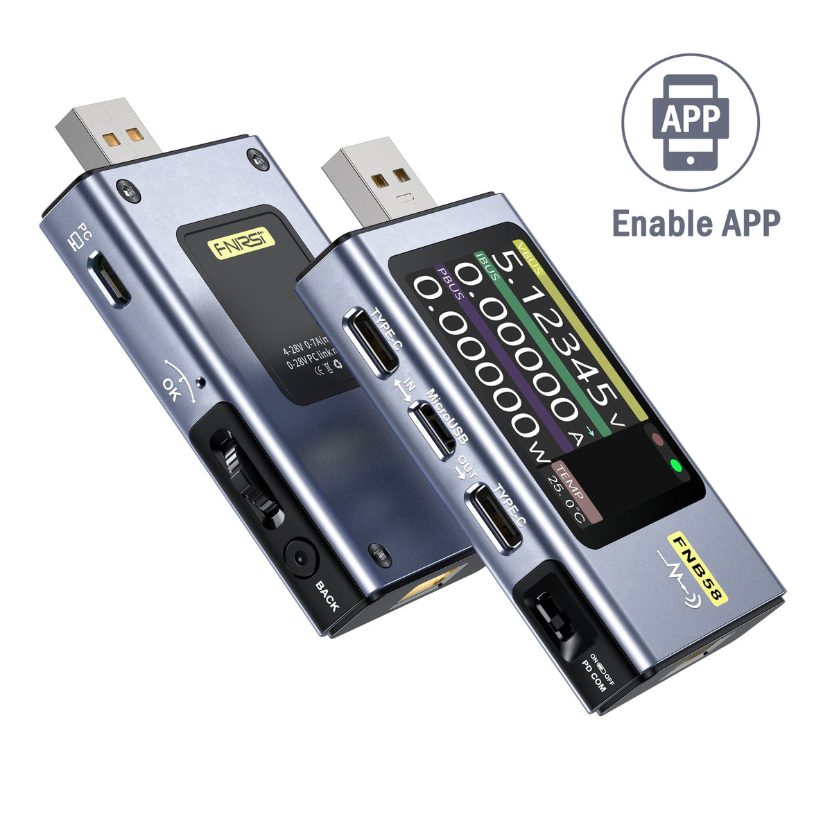 FNIRSI® FNB58 USB Fast Charge Tester - FNIRSI
