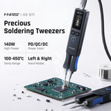 FNIRSI® HS-ST1 2-in-1 SMD Tweezer Soldering Iron, DC/USB-C, PD3.1/QC3.0
