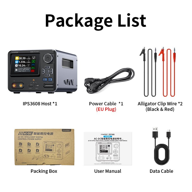 FNIRSI® IPS3608 AC - DC Intelligent Digital Control Power Supply - FNIRSI