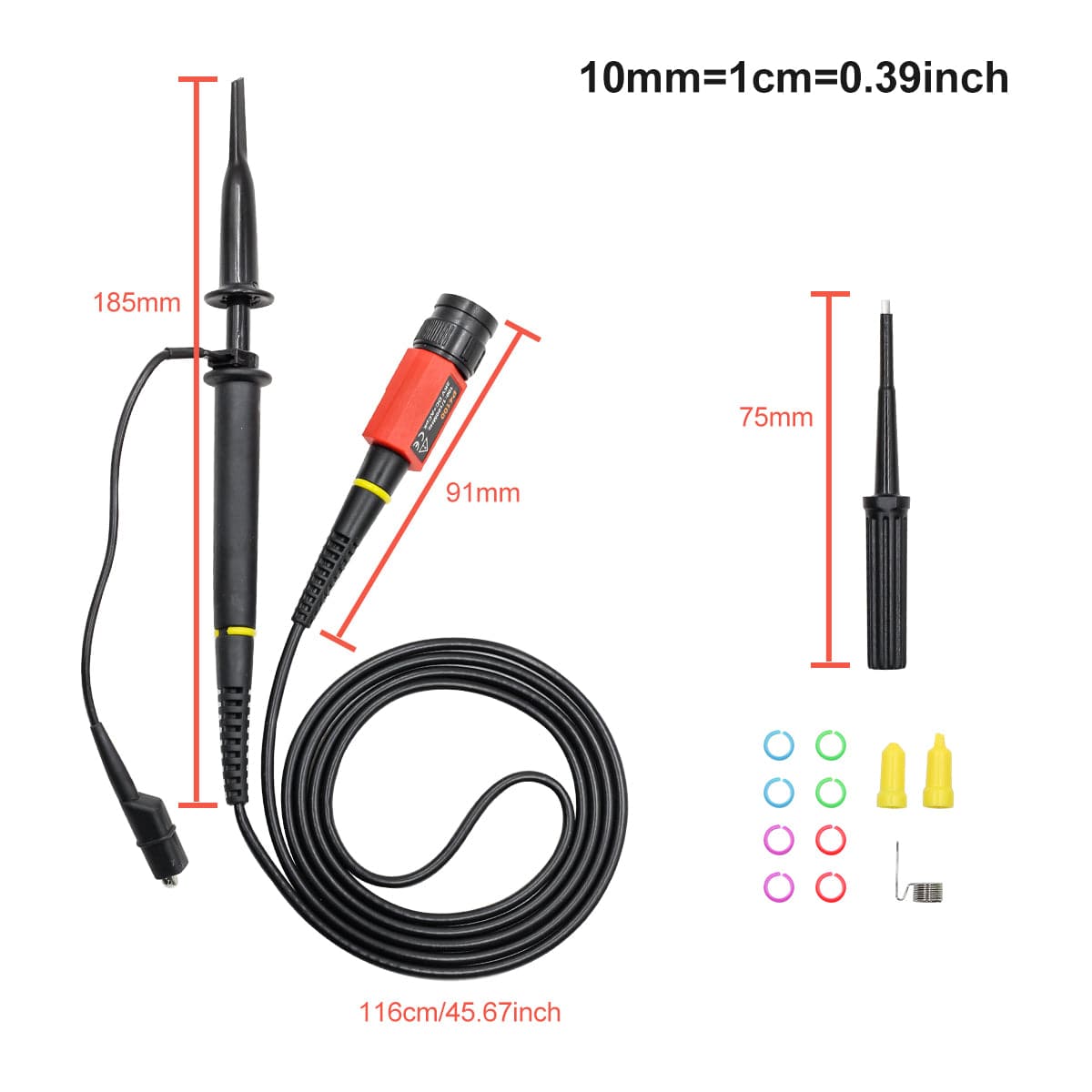 Four 250MHZ Oscilloscope probes for Tektronix,HP Scope X100 up to 2KV Four 250MHZ Oscilloscope probes for Tektronix,HP Scope X100 up to 2KV