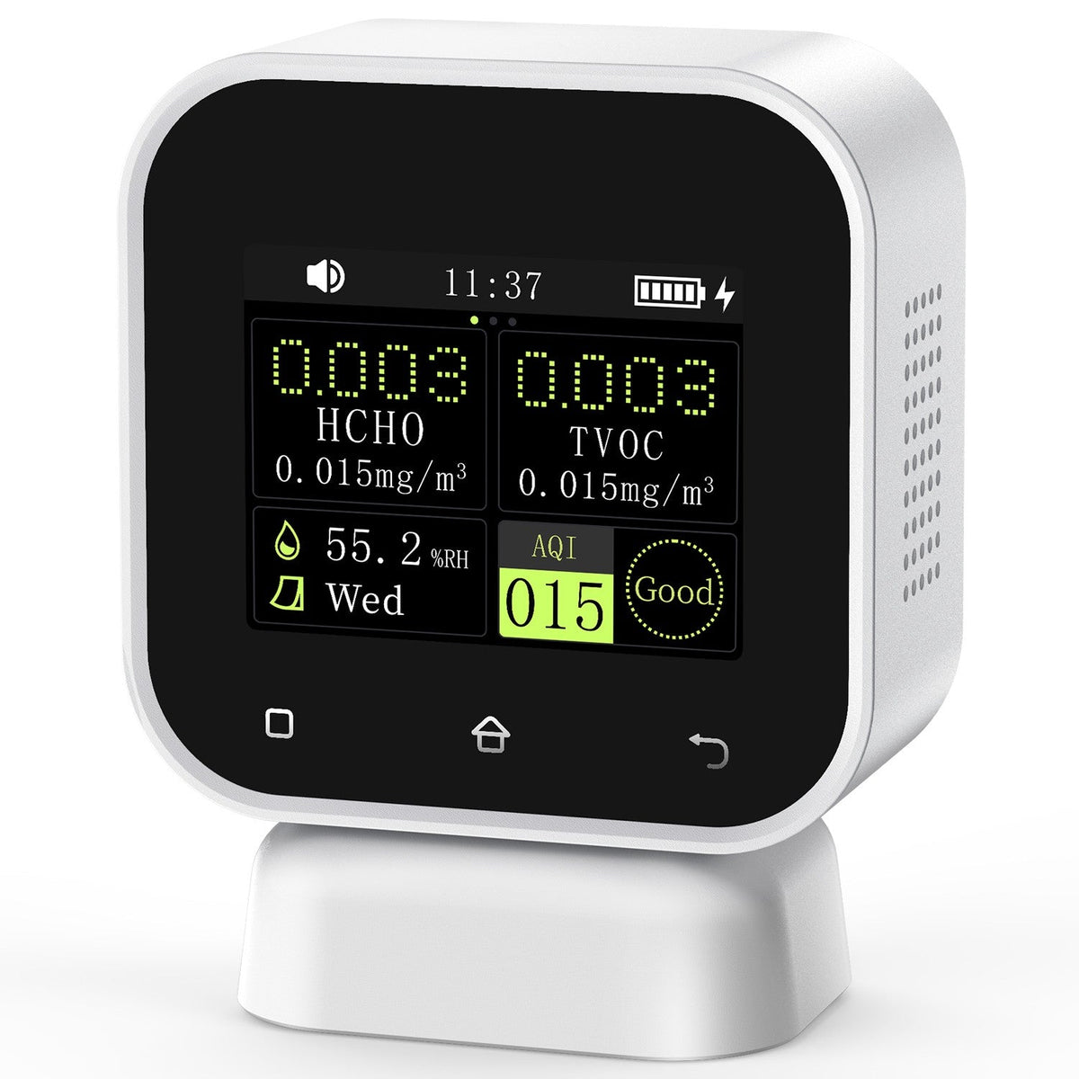 3-in-1 luchtkwaliteitsmonitor AP-5800S, luchtkwaliteit formaldehyde detector, TVOC, HCHO-monitor voor het testen van PM2.5, PM10, HCHO, TVOC, USB- oplaadbaar, voor binnen, buiten, slaapkamer 3-in-1 luchtkwaliteitsmonitor AP-5800S, luchtkwaliteit formaldehyde detector, TVOC, HCHO-monitor voor het testen van PM2.5, PM10, HCHO, TVOC, USB- oplaadbaar, voor binnen, buiten, slaapkamer