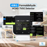 FNIRSI® SFD - 02 4 - IN - 1 Indoor Air Quality Monitor Touchscreen Formaldehyde Detector HCHO TVOC Temperature Tester - FNIRSI