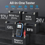 FNIRSI® BTM-24 2000A CCA Multi-Function 12V/24V Car Battery Tester