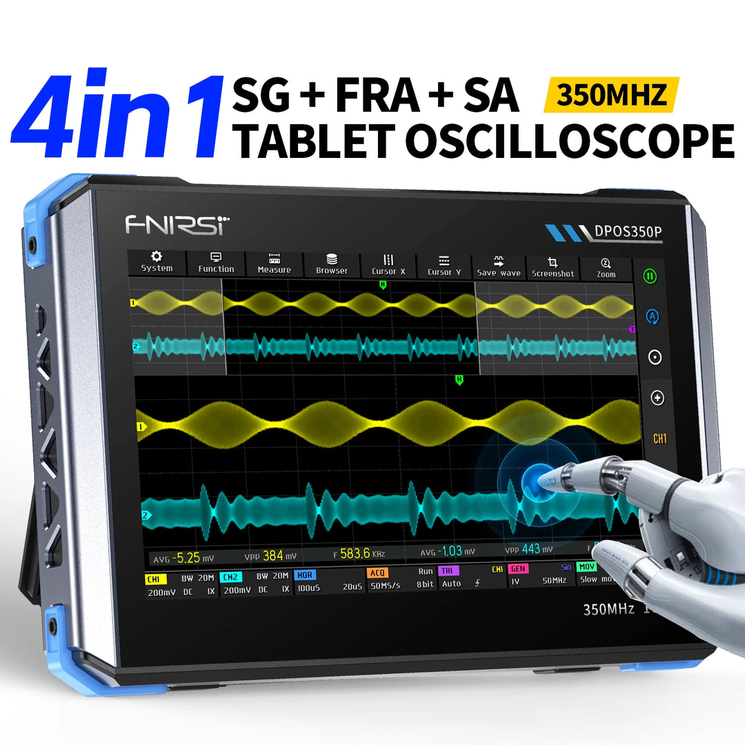 FNIRSI DPOS350P 4-IN-1 Tablet Oscilloscope - 350MHz 1GSPS