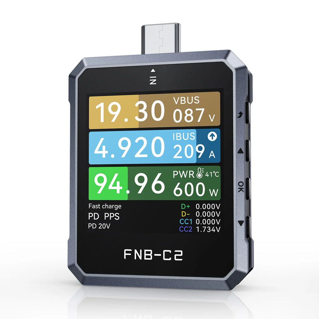 FNB-C2 USB-Cテスター PDプロトコル解析E-Marker チェッカー FNIRSI® FNB-C2 USB PD 3.1 Type-C Fast Charging Tester
