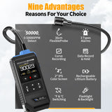 FNIRSI® GD-02 Portable Combustible Gas Detector Color Screen Methane Propane Isobutane Monitor
