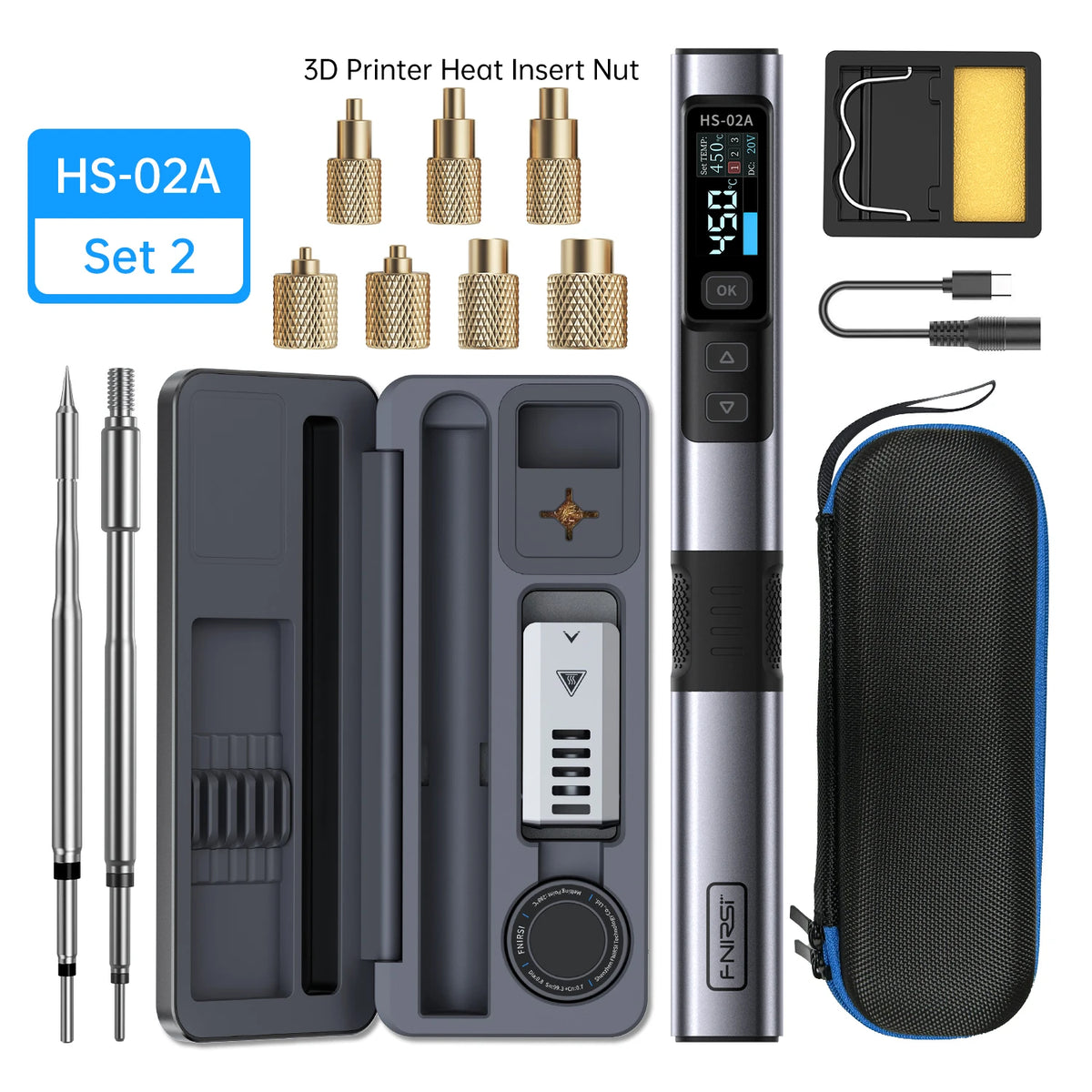 Kit de tuerca de calor interno para soldador FNIRSI® HS-02A para impresora 3D