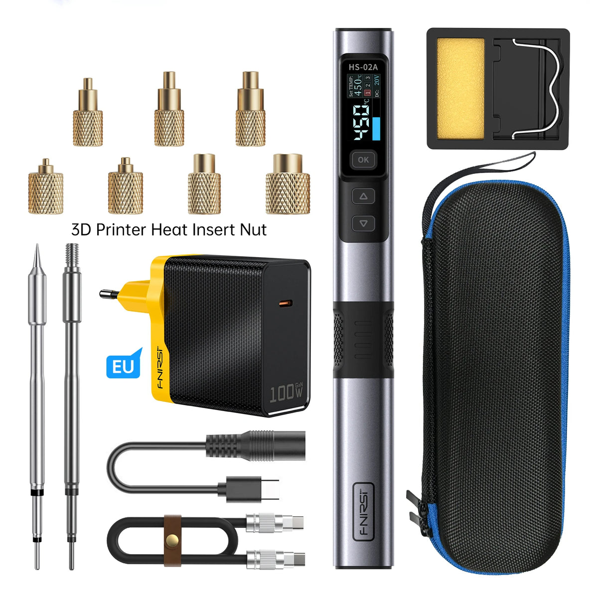 Kit de tuerca de calor interno para soldador FNIRSI® HS-02A para impresora 3D