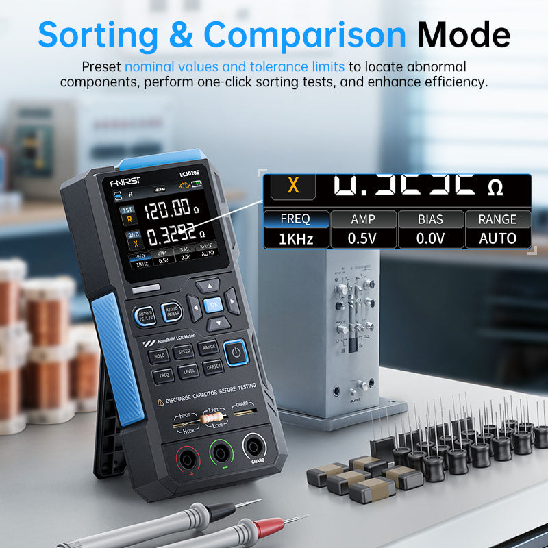 FNIRSI® LC1020E Hochpräziser Handheld Digitaler Brücken LCR ESR Tester