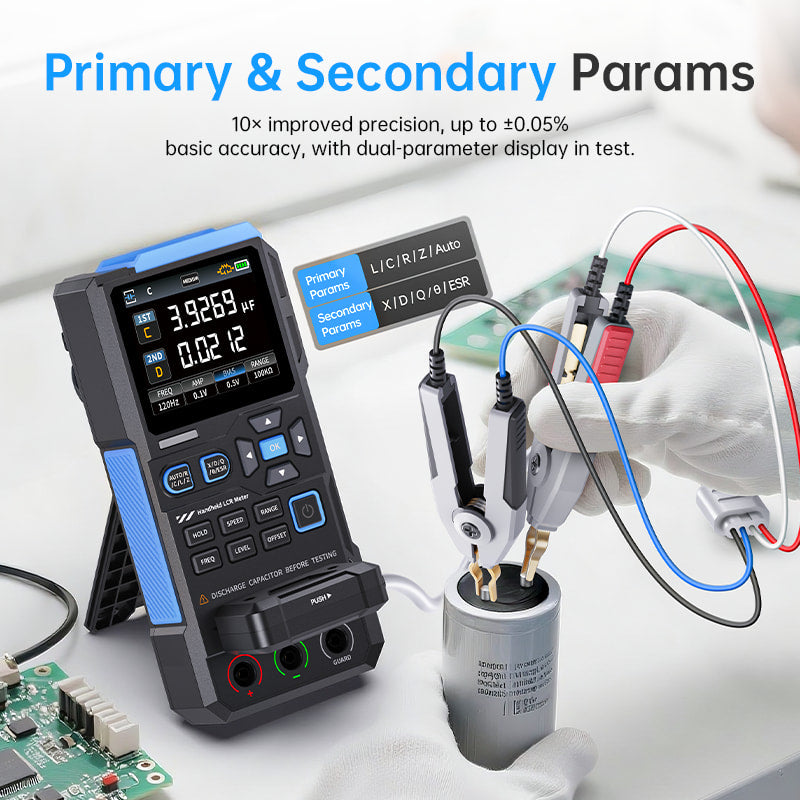FNIRSI® LC1020E Hochpräziser Handheld Digitaler Brücken LCR ESR Tester