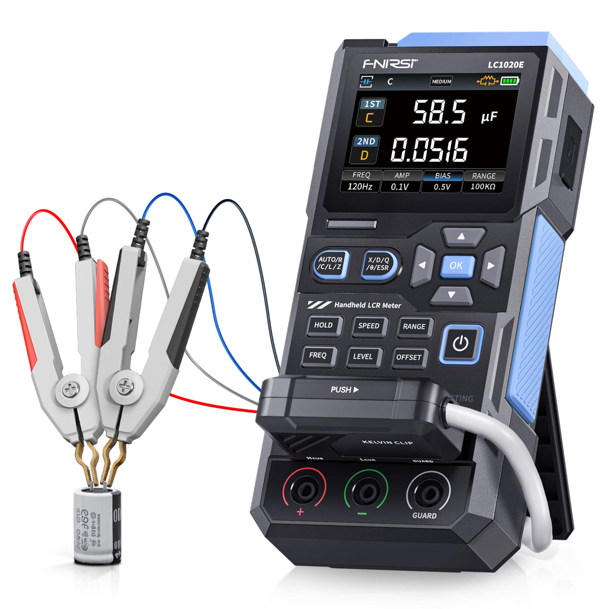 FNIRSI® LC1020E Hochpräziser Handheld Digitaler Brücken LCR ESR Tester