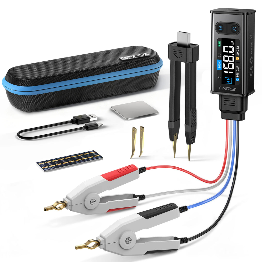 esr gear coupon Fnirsi Lcr-St2 Standart 100K Lcr Esr Meter 2-In-1 Digital Tweezers Bridge
